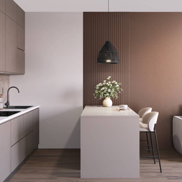 3D Πάνελ τοίχου VILO MPC M 160 Rose Copper 2650 x 160 x 20mm - Image 3