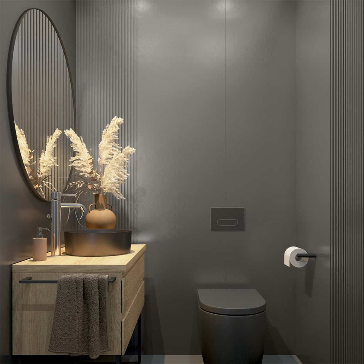 3D Πάνελ τοίχου VILO MPC XL Brushed Steel 2650 x 600 x 8mm