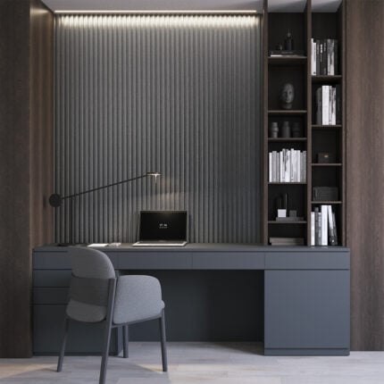 3D Πάνελ τοίχου VILO MPC S 148 Brushed Steel 2650 x 148 x 14mm