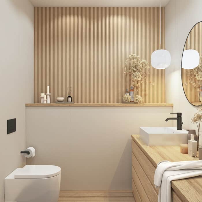 3D Πάνελ τοίχου VILO MPC XL Satin Cream, 2650 x 600 x 8mm - Image 2