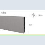 Σοβατεπί PVC Sempla 80 VILO DARK GRAY 703, 2400 x 80 x 14mm - Image 3
