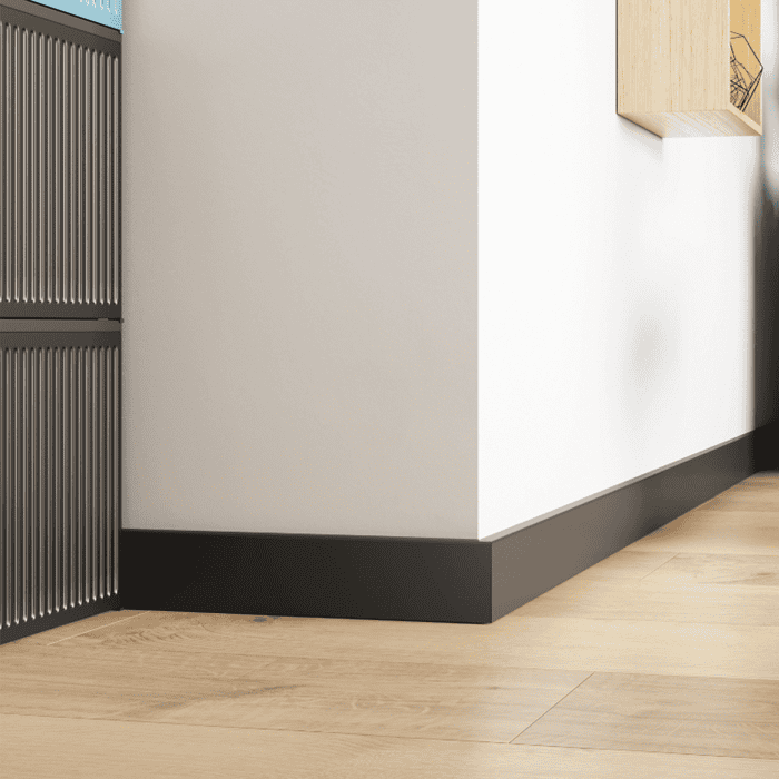 Σοβατεπί PVC Sempla 65 VILO BLACK 706, 2400 x 65 x 14mm - Image 2