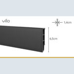 Σοβατεπί PVC Sempla 65 VILO BLACK 706, 2400 x 65 x 14mm - Image 4