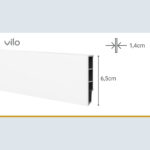 Σοβατεπί PVC Sempla 65 VILO WHITE 705, 2400 x 65 x 14mm - Image 4