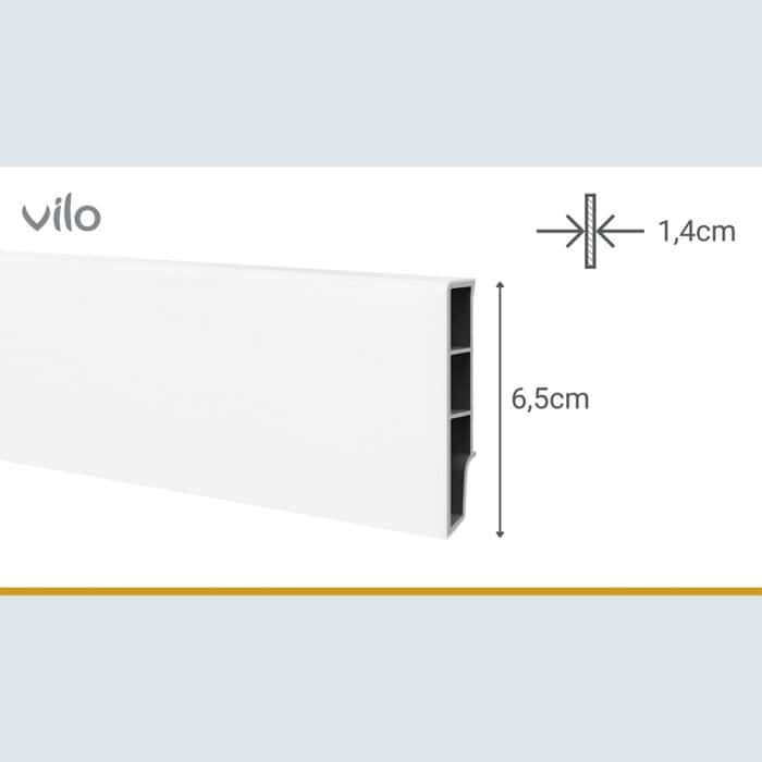 Σοβατεπί PVC Sempla 65 VILO WHITE 705, 2400 x 65 x 14mm - Image 4