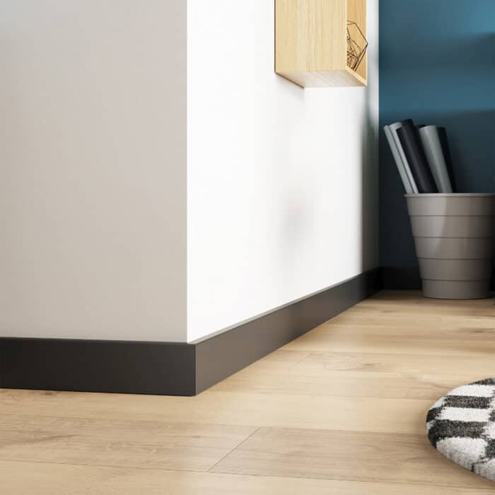 Σοβατεπί PVC Sempla 80 VILO BLACK 702, 2400 x 80 x 14mm - Image 2