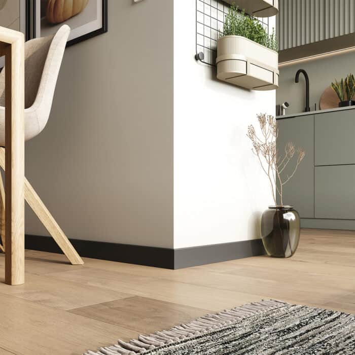 Σοβατεπί PVC Sempla 80 VILO BLACK 702, 2400 x 80 x 14mm - Image 3