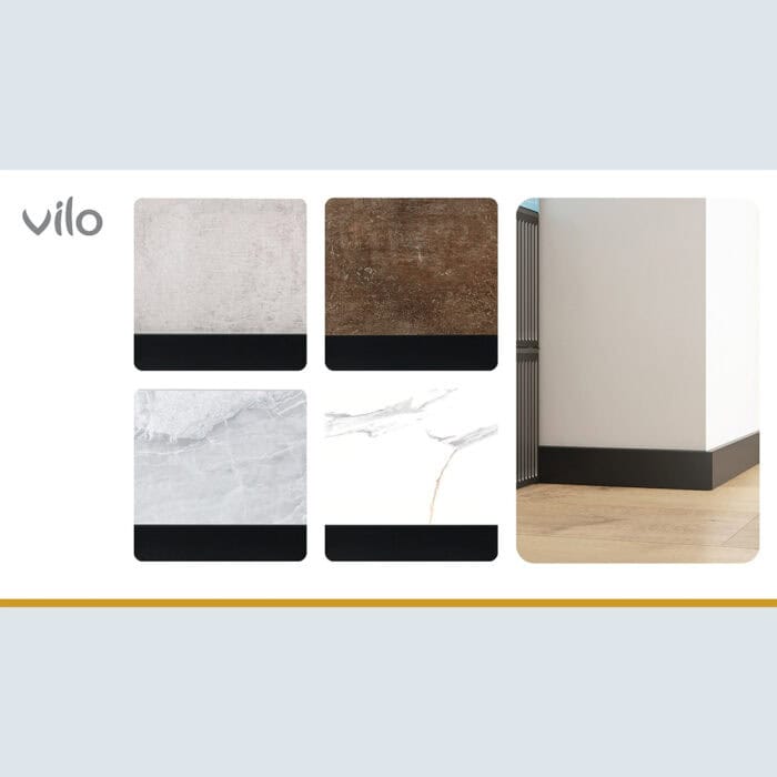 Σοβατεπί PVC Sempla 80 VILO BLACK 702, 2400 x 80 x 14mm - Image 5