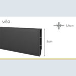 Σοβατεπί PVC Sempla 80 VILO BLACK 702, 2400 x 80 x 14mm - Image 4