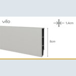 Σοβατεπί PVC Sempla 80 VILO PALE GREY 704, 2400 x 80 x 14mm - Image 3