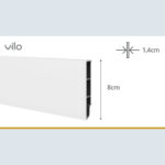 Σοβατεπί PVC Sempla 80 VILO WHITE 701, 2400 x 80 x 14mm - Image 4