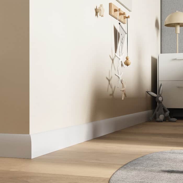 Σοβατεπί PVC Sempla 80 VILO WHITE 708, 2400 x 80 x 14mm - Image 2