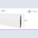Σοβατεπί PVC Sempla 80 VILO WHITE 708, 2400 x 80 x 14mm - Image 4