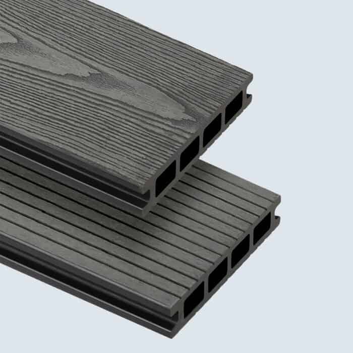 Πάτωμα WPC Deck 3D Γκρι W05, 25 x 140 x 4000mm (0,56m²) - Image 4