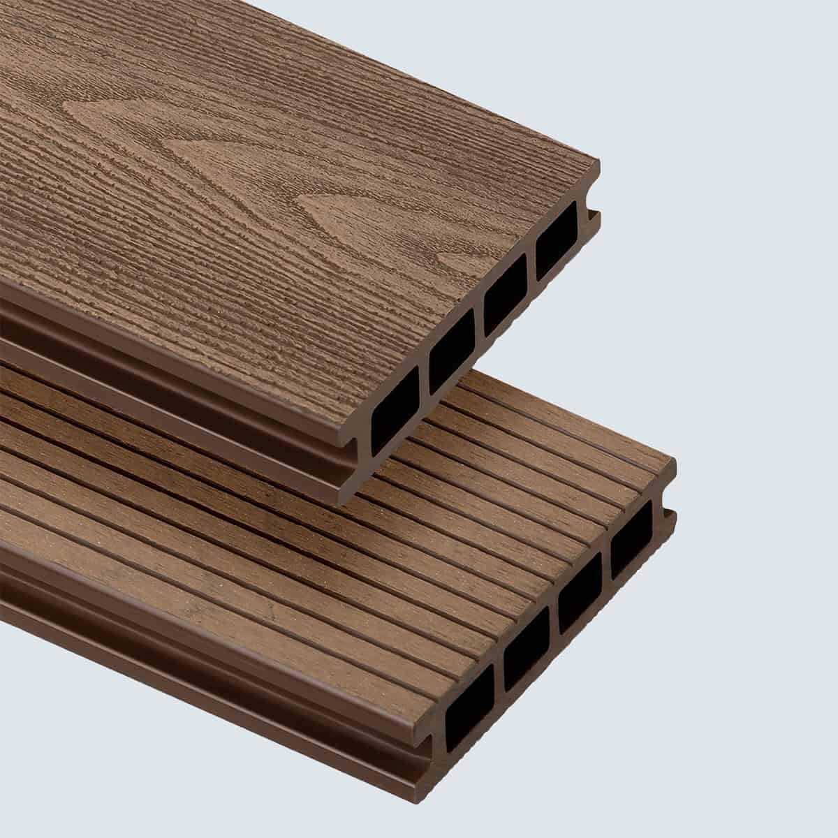 Πάτωμα WPC Deck 3D Καφέ W02, 25 x 150 x 4000mm