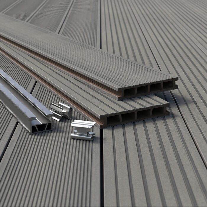 Πάτωμα WPC Deck Γκρι Ανοιχτό D05, 25 x 150 x 4000mm (0,60m²) - Image 2