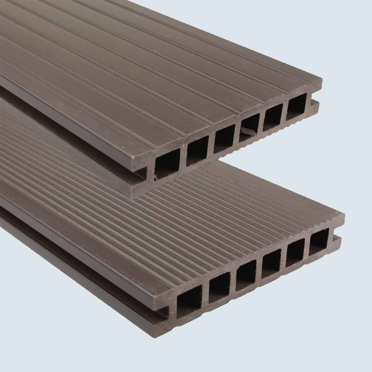 Πάτωμα WPC Deck Commercial Καφέ Σκούρο E02, 22 x 140 x 4000mm (0,56m²)