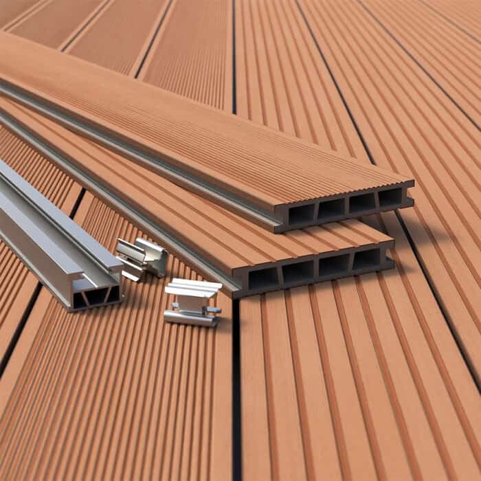 Πάτωμα WPC Deck Οξυά D08, 25 x 150 x 4000mm (0,60m²) - Image 2