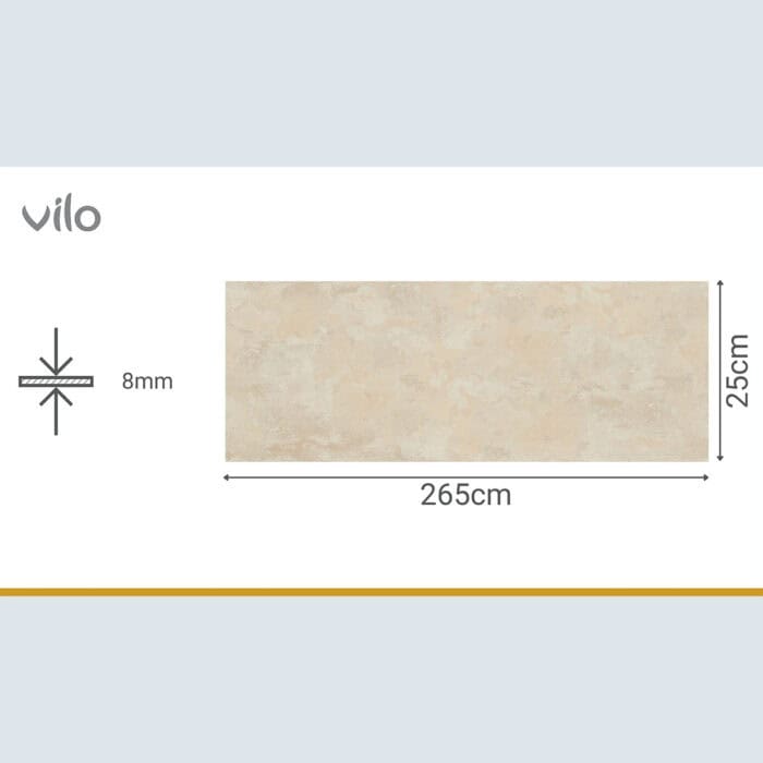 Πλαστική Επένδυση Ραμποτέ PVC VILO Arenoso, 2650 x 250 x 8mm - Image 3