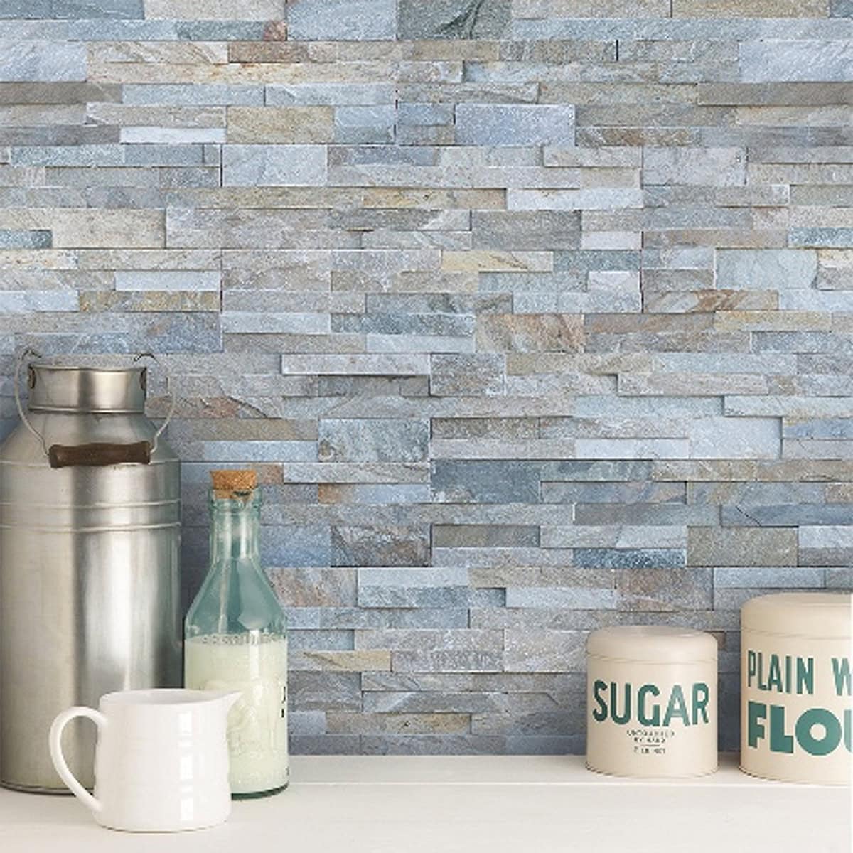 Πλαστική Επένδυση Ραμποτέ PVC VILO Blue Brick, 2650 x 250 x 8mm