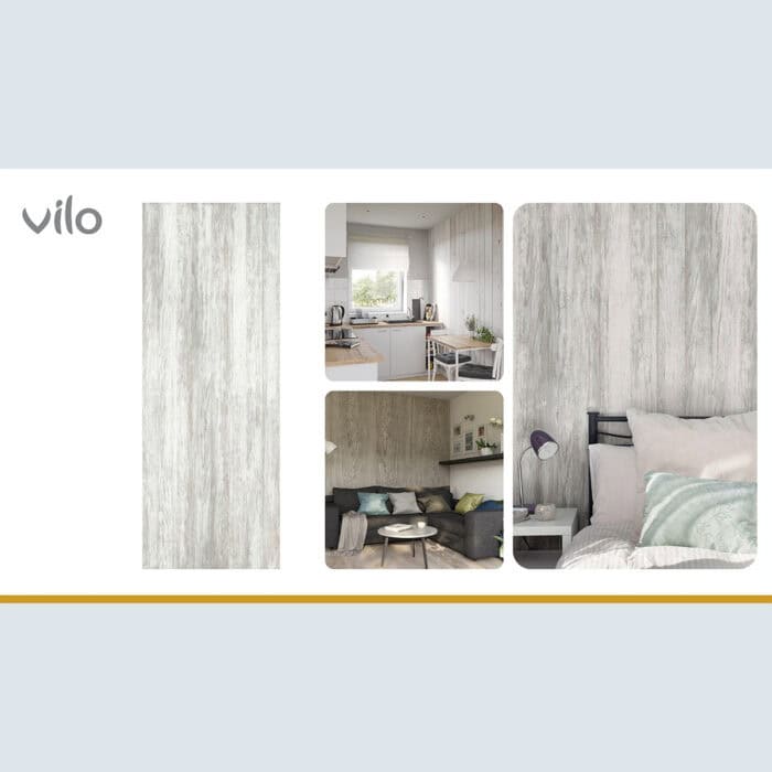 Πλαστική Επένδυση Ραμποτέ PVC VILO Smoky Wood, 2650 x 250 x 8mm - Image 4