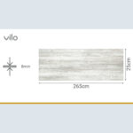 Πλαστική Επένδυση Ραμποτέ PVC VILO Smoky Wood, 2650 x 250 x 8mm - Image 3