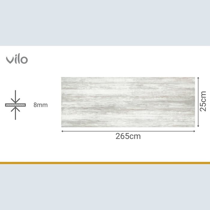 Πλαστική Επένδυση Ραμποτέ PVC VILO Smoky Wood, 2650 x 250 x 8mm - Image 3