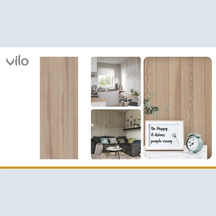 Πλαστική Επένδυση Ραμποτέ PVC VILO Toffy Wood, 2650 x 250 x 8mm - Image 4