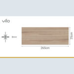 Πλαστική Επένδυση Ραμποτέ PVC VILO Toffy Wood, 2650 x 250 x 8mm - Image 3