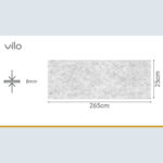 Πλαστική Επένδυση Ραμποτέ PVC VILO Winter Stone, 2650 x 250 x 8mm - Image 3